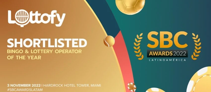 Lottofy kommt bei den SBC Awards 2022 Lateinamerika als Bingo- und Lotterieanbieter des Jahres in die engere Wahl